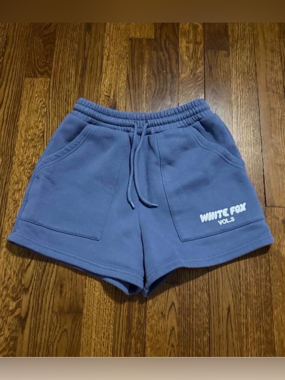 White Fox Boutique Blue Hoodie & Shorts Set - Picture 4 of 7